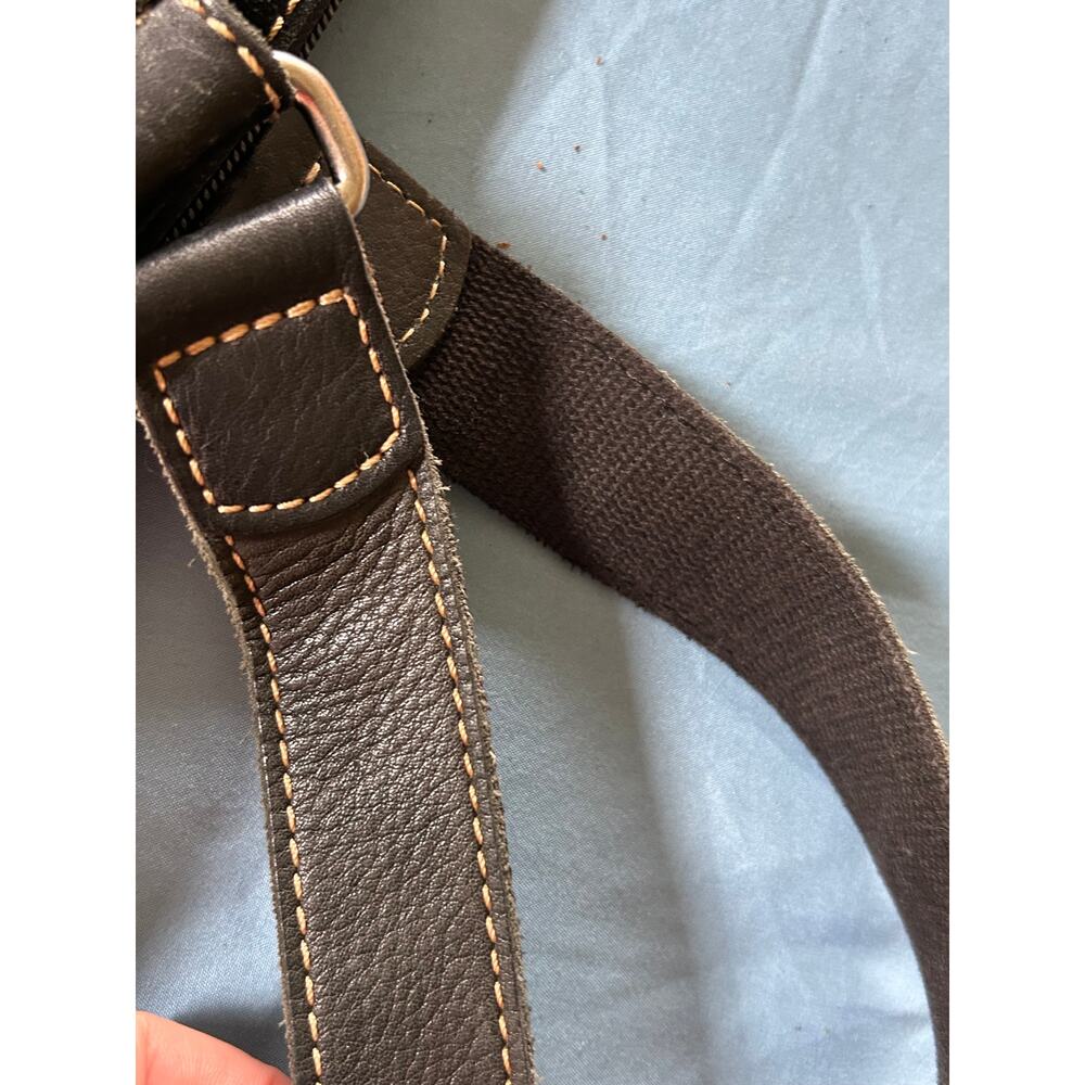 Fossil Black Suede Leather Boho Handbag Purse Studded Embossed - Picture 10 of 15